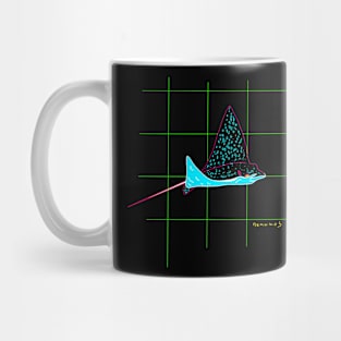 Cool drawing of a spotted eagleray Mug